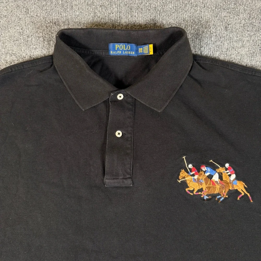 Polo Ralph Lauren Mens 3XB Triple Pony Big & Tall Short Sleeve Polo Shirt #3783
